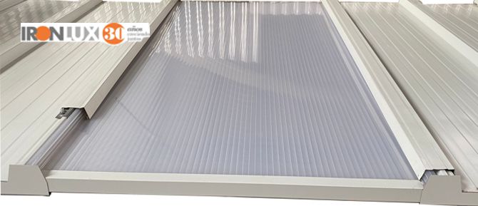Plancha de policarbonato celular compacto Transparente de 500 x